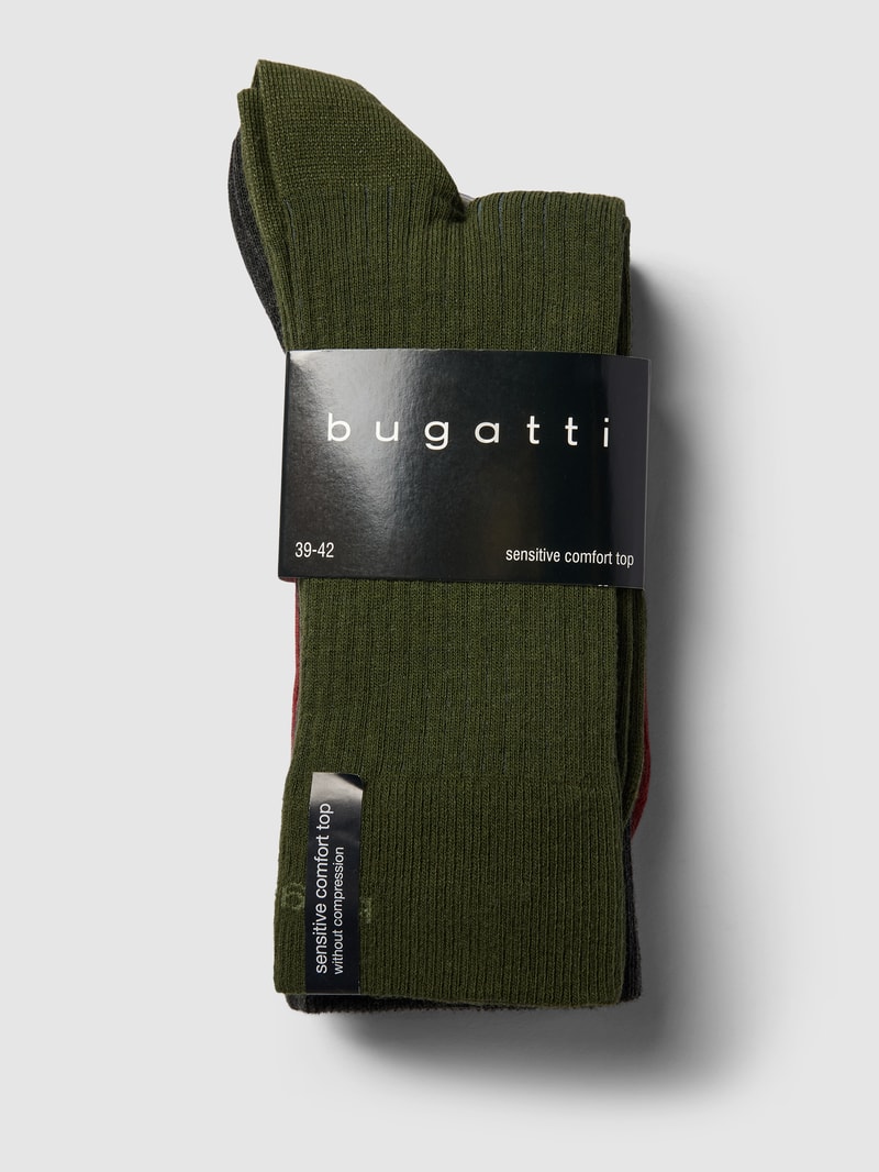 Socken im 3er-Pack in olivgrün
