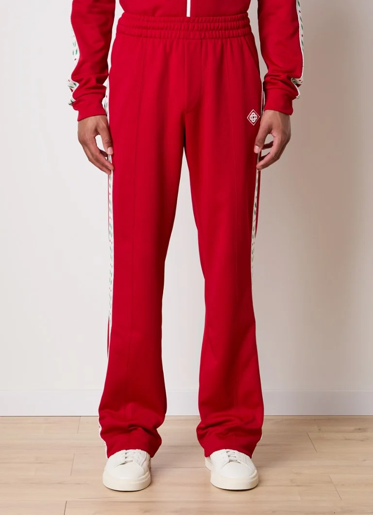 Pantalon de survêtement Casablanca Laurel coupe droite avec poches latérales et broderie