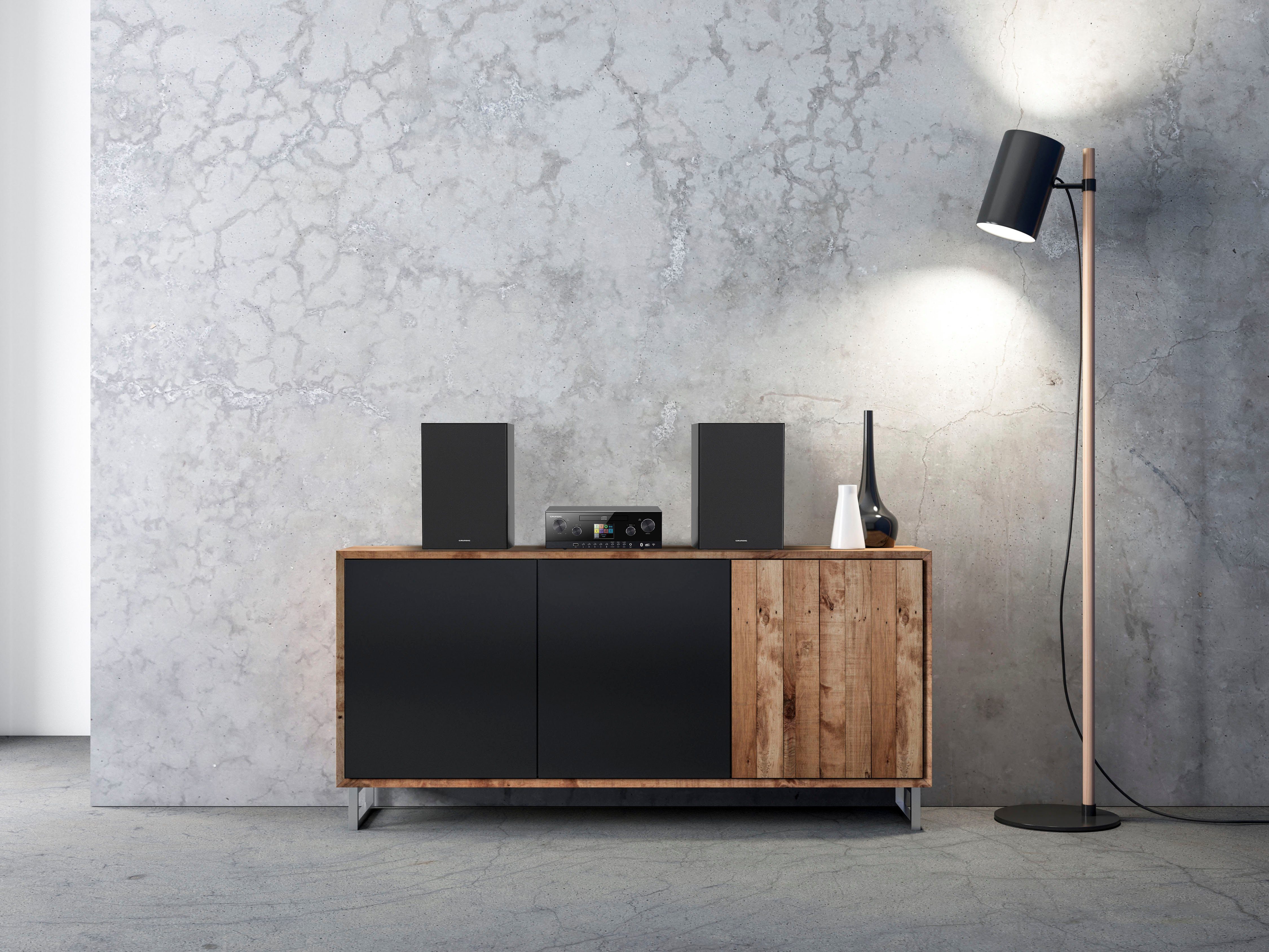 Grundig CMS 5000 BT DAB+ WEB Microanlage (Digitalradio (DAB), Internetradio, 100 W)