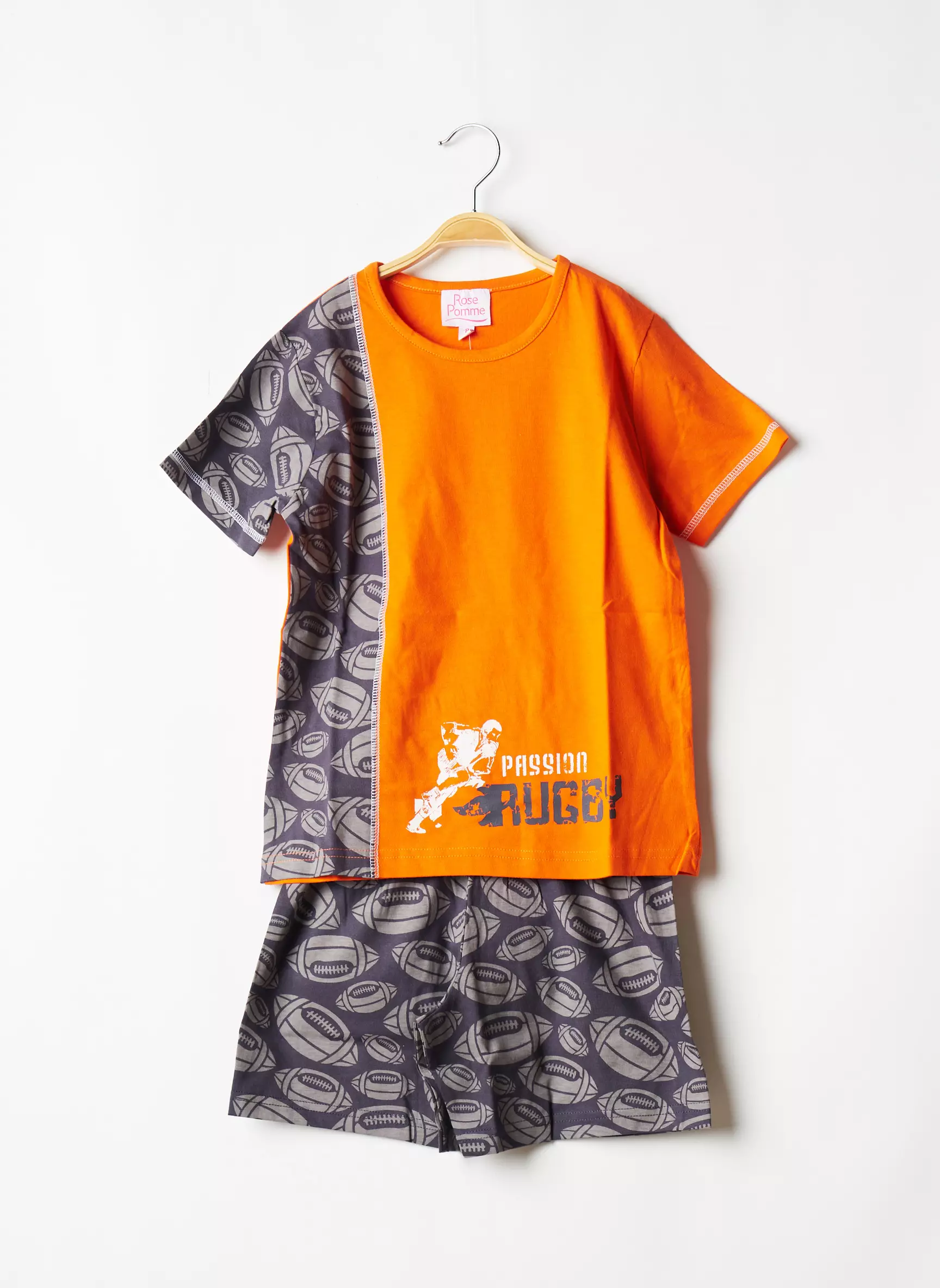 Rose Pomme Pyjashorts Enfant couleur orange