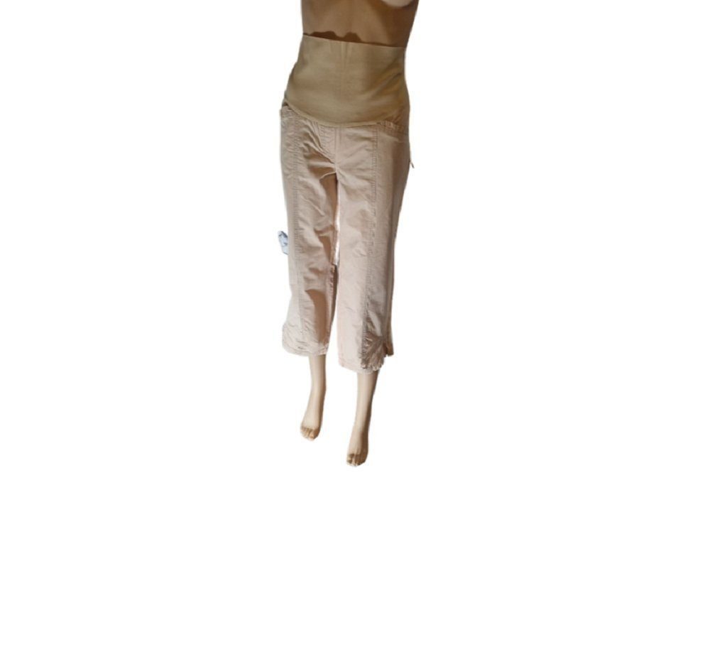christoff Umstandshose ORA-22098 beige-orange Taillenhöhe 3/4-Länge