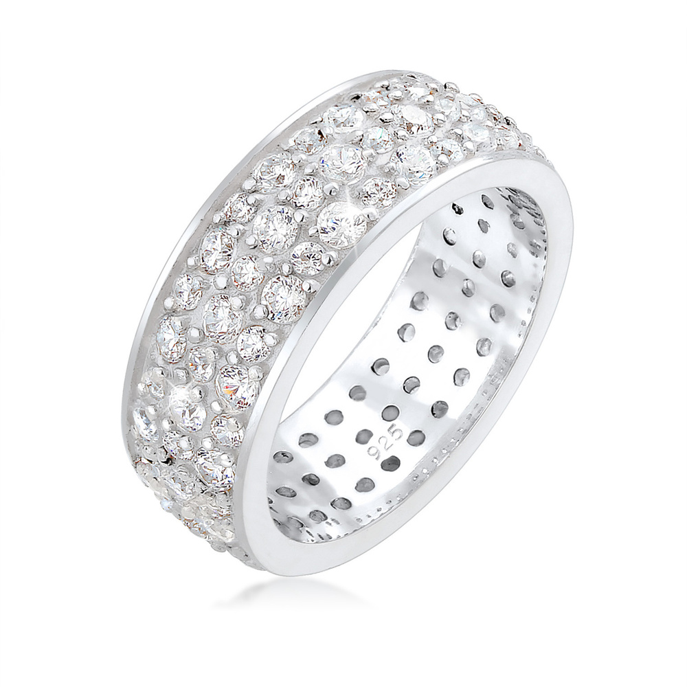 Elli PREMIUM Elli PREMIUM Bague Classique Bague Femme - (925/1000) Argent Cristal Zircone Bague
