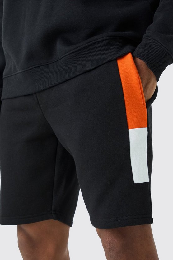 Man Signature Slim-Fit Colorblock Shorts