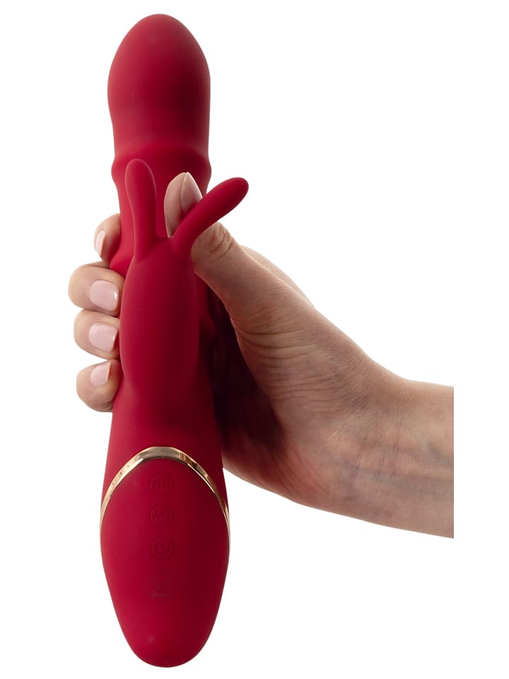 You2Toys Rabbitvibrator Rabbit Vibrator with 3 Moving Rings in rot günstig kaufen 23,5