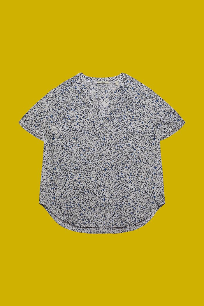 CURVY Gemusterte Bluse, LENZING™ ECOVERO™