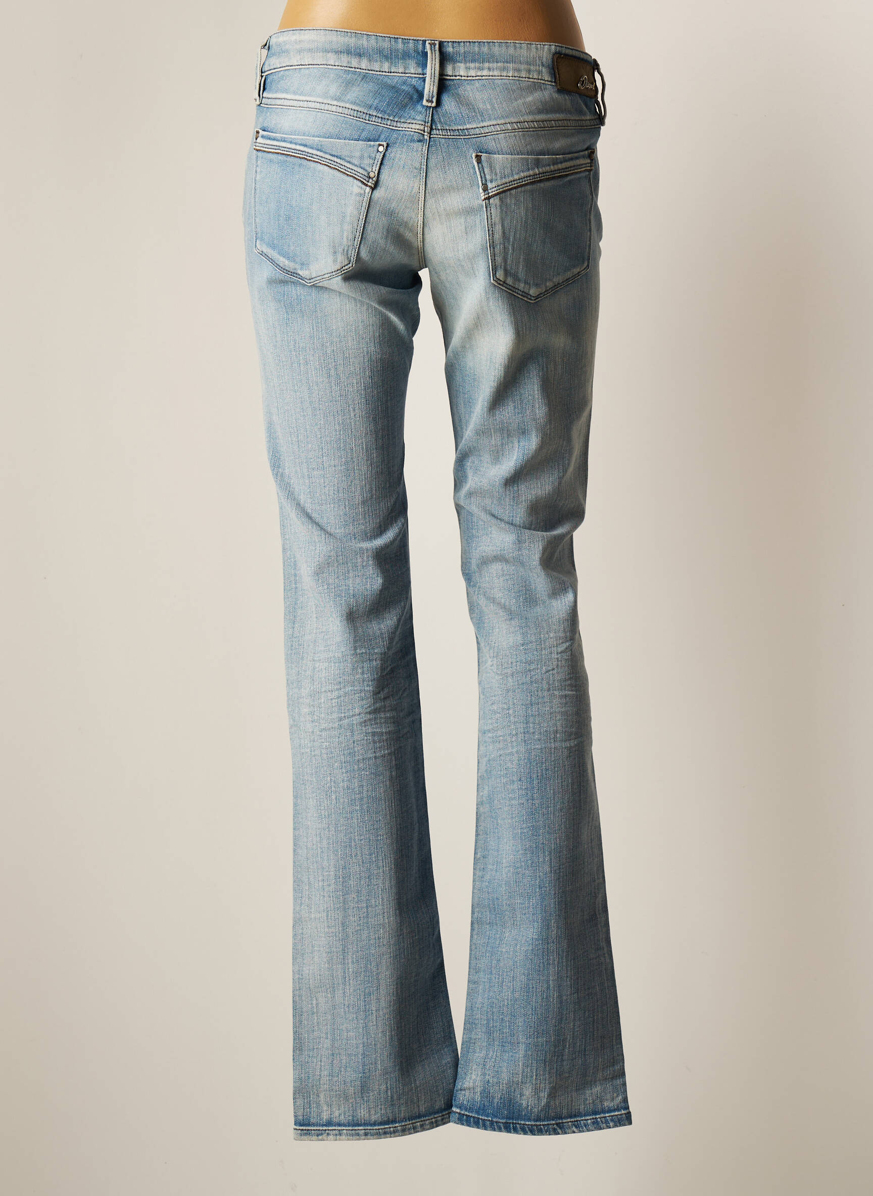 Diesel Jeans Coupe Droite Femme couleur bleu