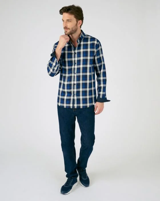 Chemise confort manches longues pur coton