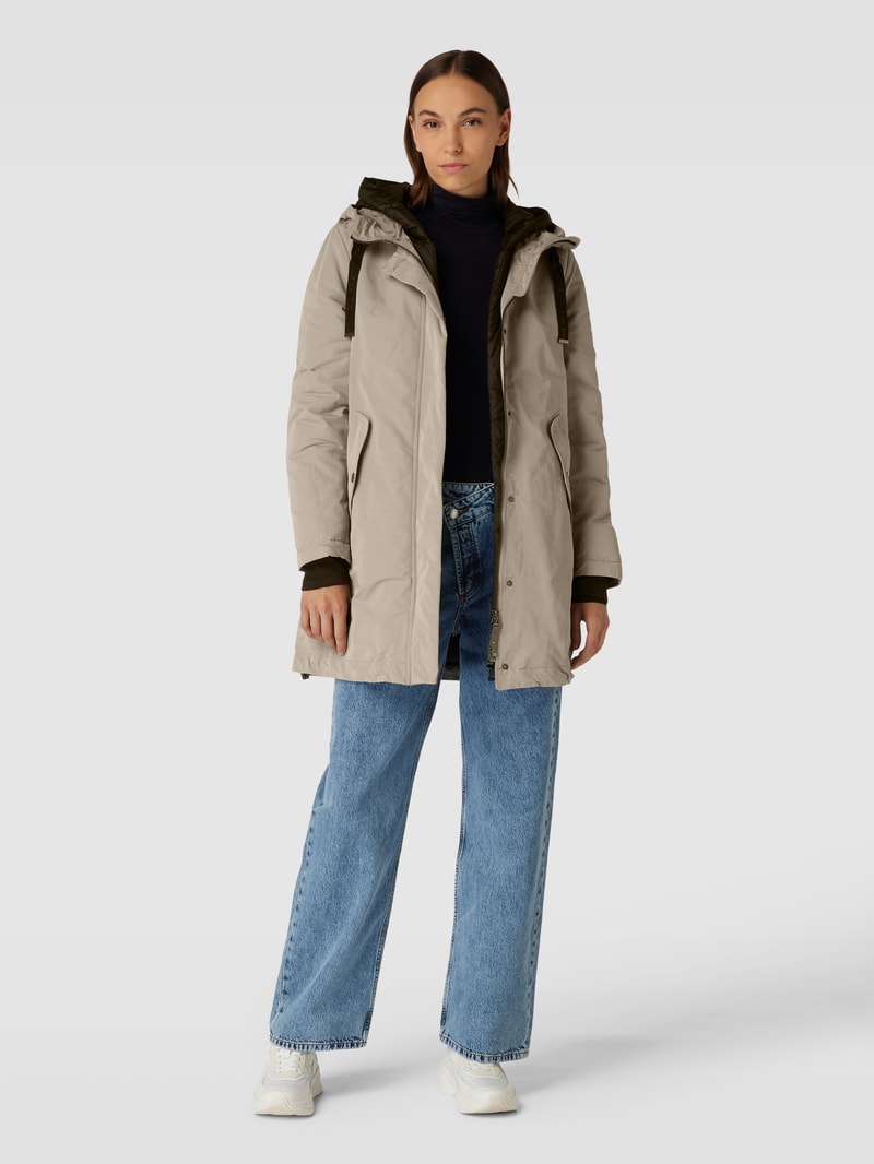 Jacke mit Kapuze in beige