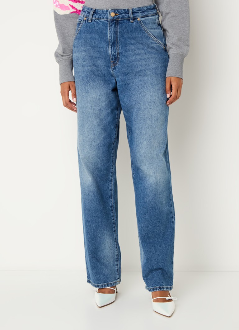 Jeans Essentiel Antwerp Grimas a vita alta, vestibilità ampia, finitura slavata
