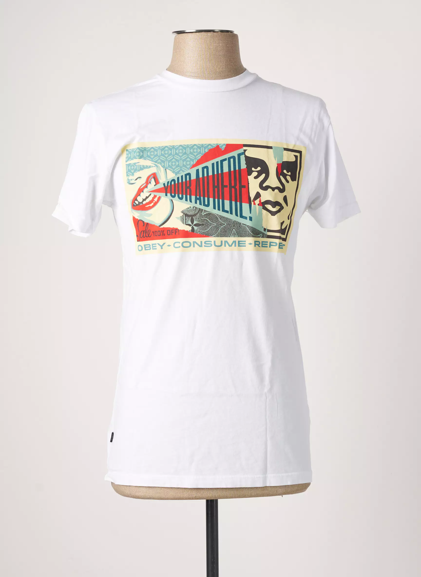 Obey Tshirts Homme couleur blanc