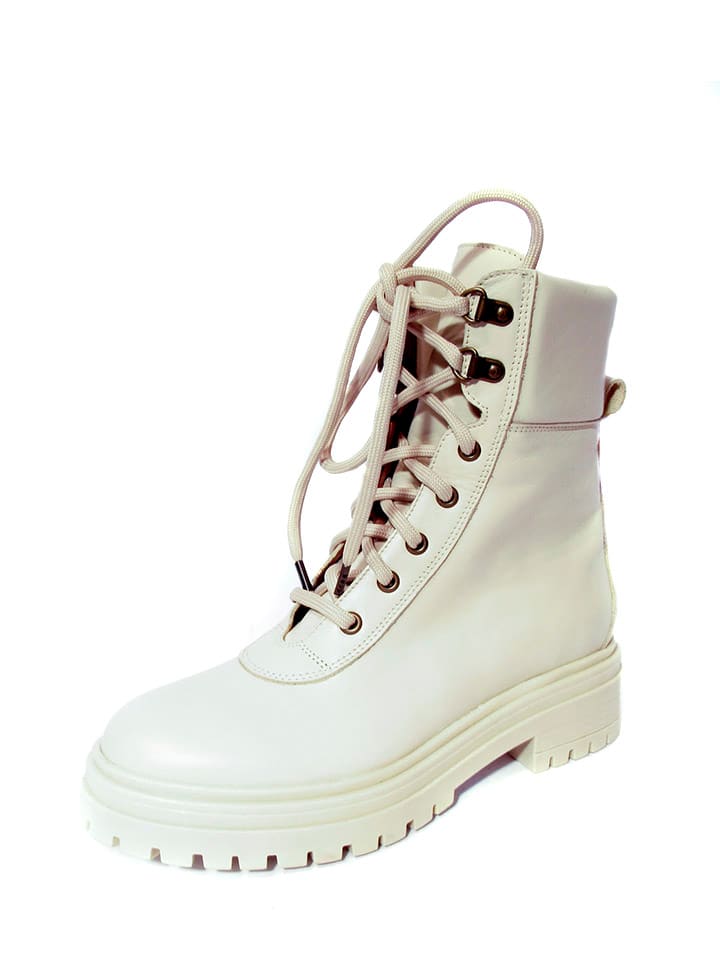 Baldinini Leder-Boots in Creme günstig kaufen 40