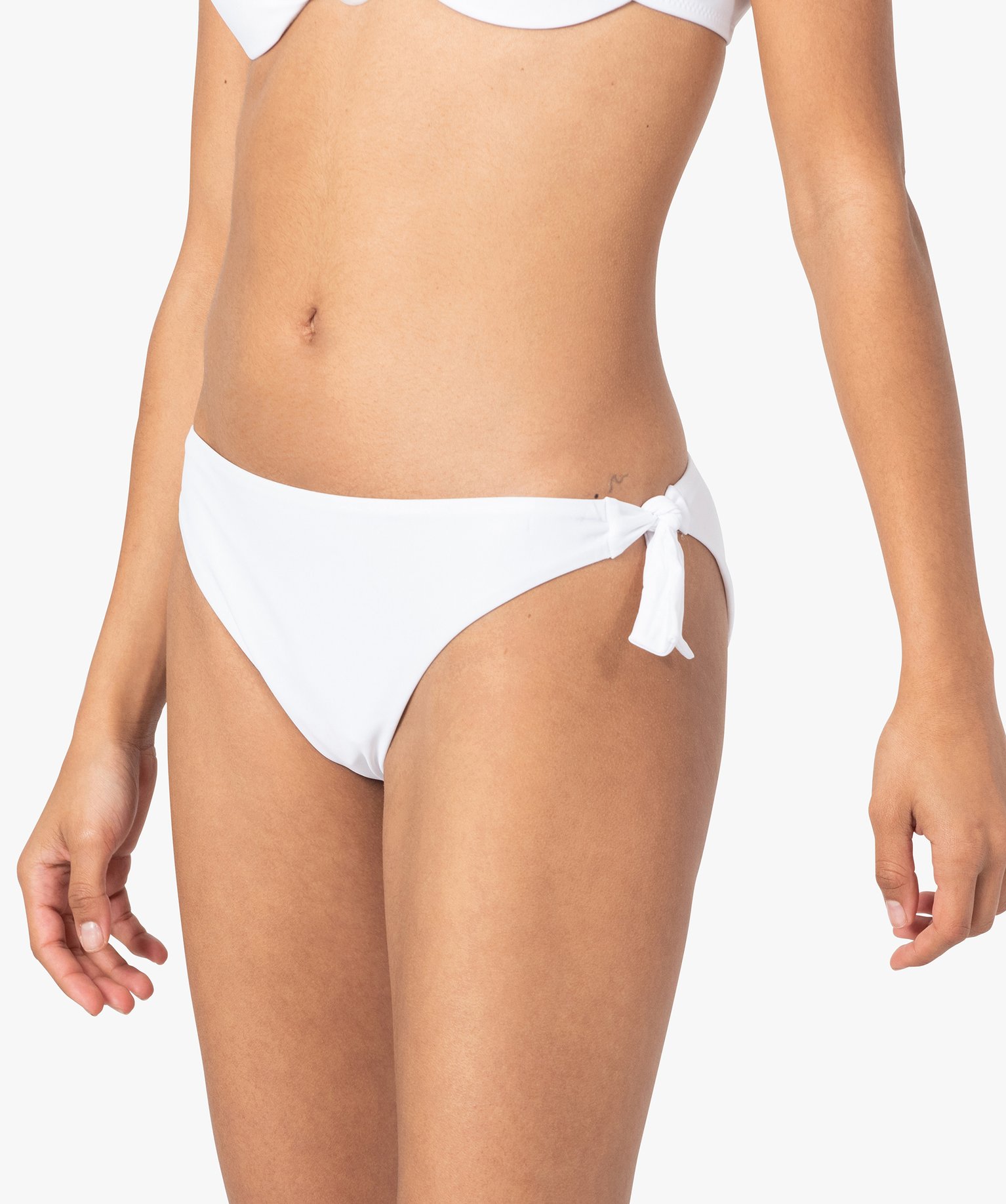 Bas de maillot de bain femme forme culotte blanc | GEMO