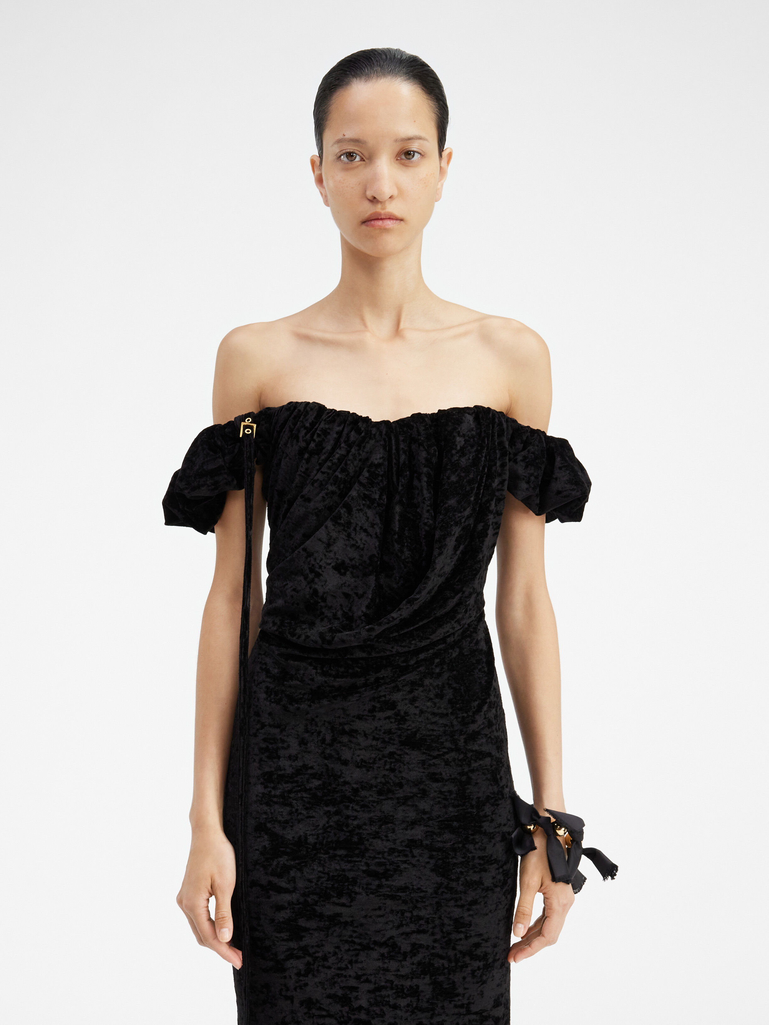 La robe velours longue