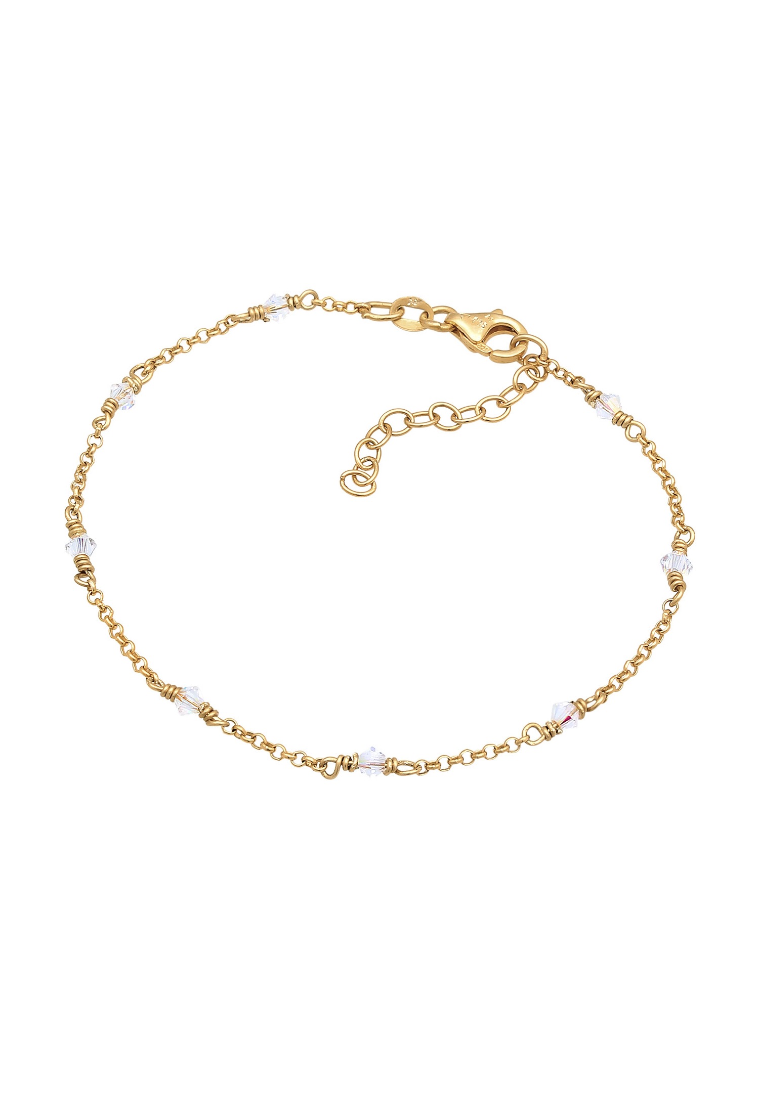 Elegante collar Elli para mujer con filigrana y cristales en plata de ley 925.