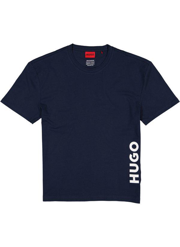 HUGO, T-Shirt, Relaxed Fit, Bio Baumwolle, dunkelblau