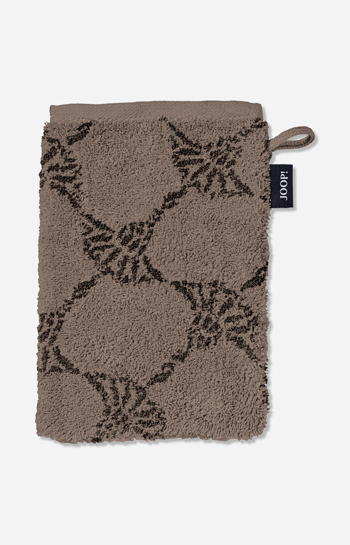Waschhandschuh JOOP! CLASSIC CORNFLOWER in Mocca, 16 x 22 cm - im JOOP!