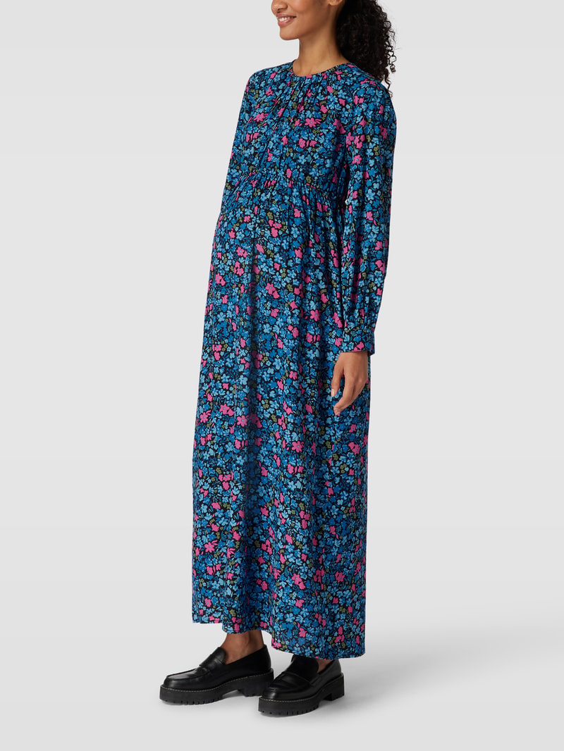 Umstands-Maxikleid mit floralem Muster Modell 'MLGENEVA' in dunkelblau