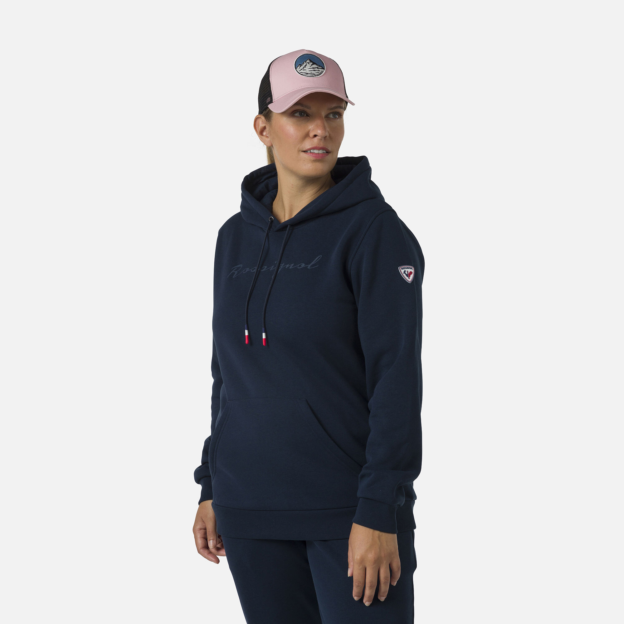 Sweat à capuche molletonné Logo Femme