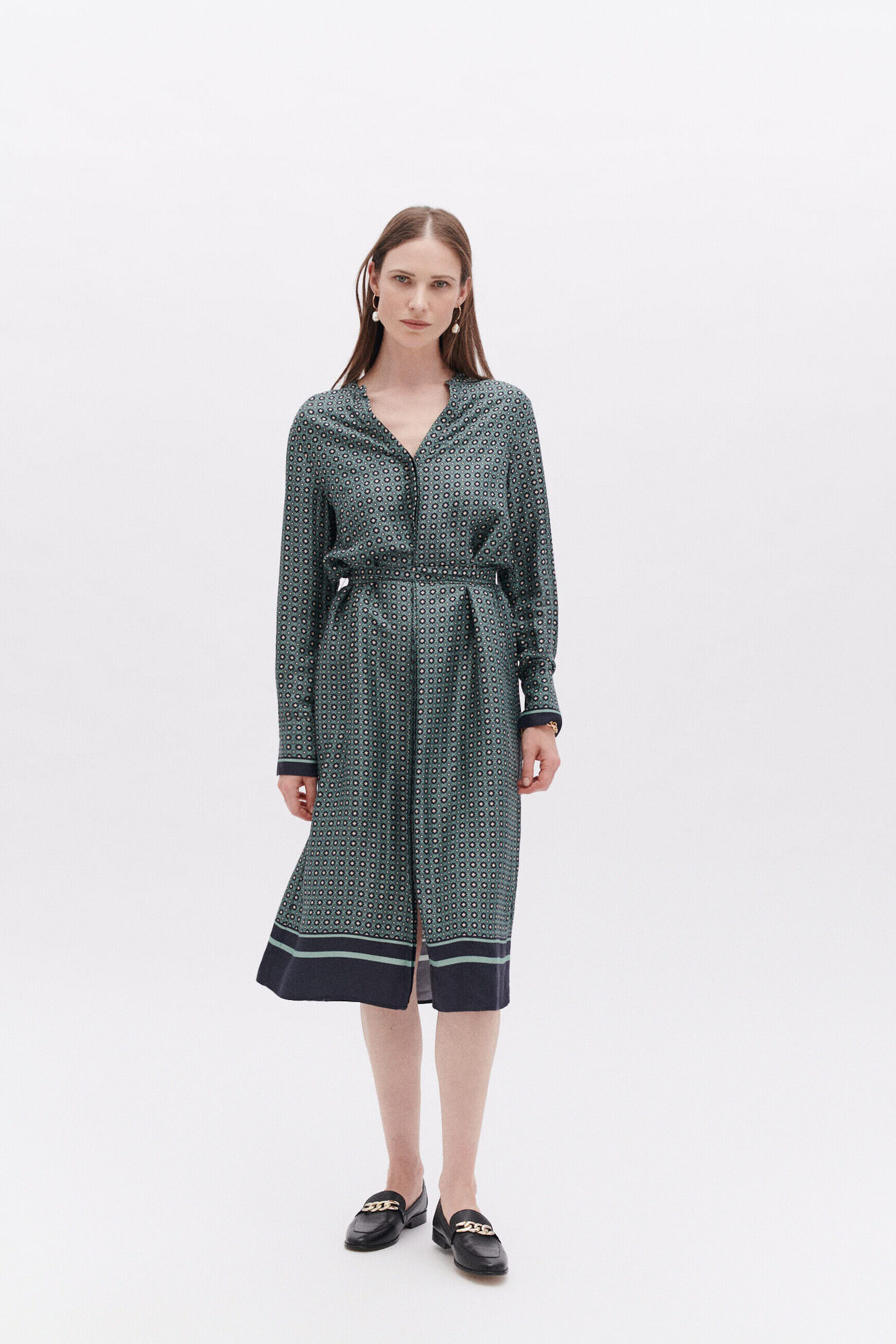 Robe romie bleu marine femme
