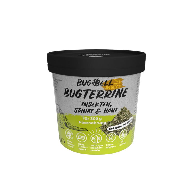 BugBell BugTerrine Adult Insekten, Spinat & Hanf