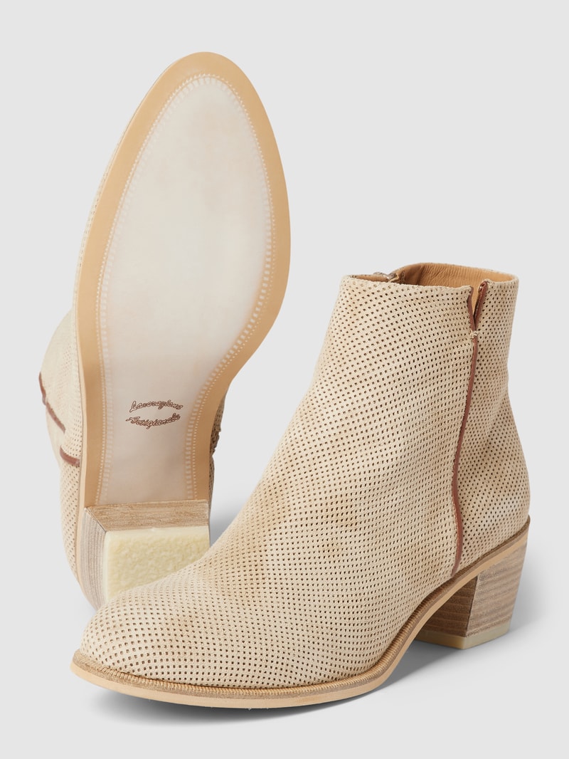 Stiefeletten mit Strukturmuster in sand