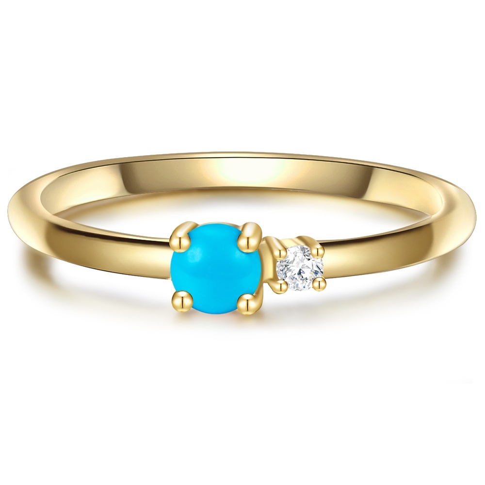 Glanzstücke München Bague en argent Argent sterling Oxyde de zirconium (CZ) en Or jaune Bague