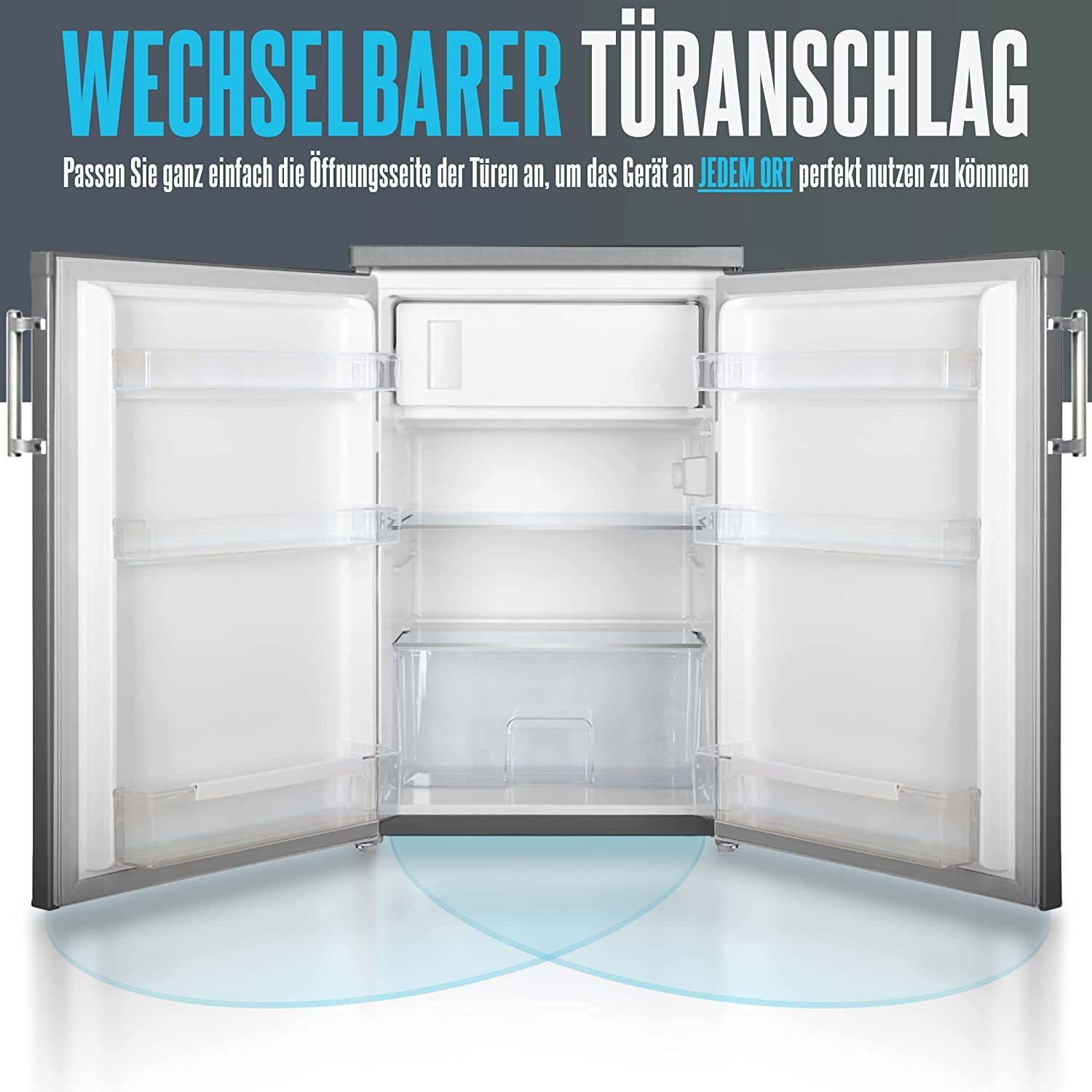 Heinrich´s Getränkekühlschrank Fridge, Minibar HKS 4190, 84.5 cm hoch, 56 cm breit, 20L klein kompakt leise: 40db mit Gefrierfach