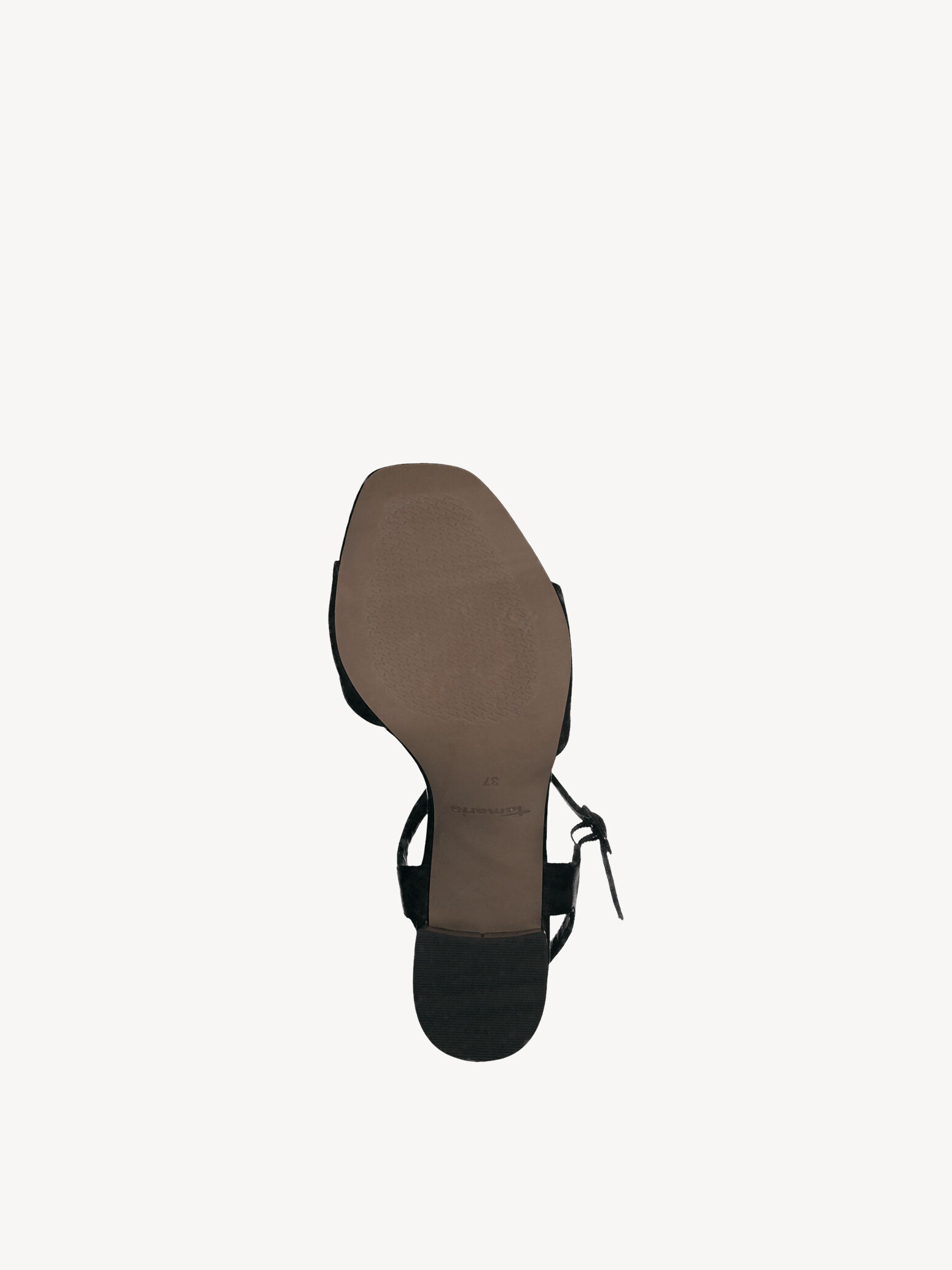 Sandale à talon en cuir - noir
