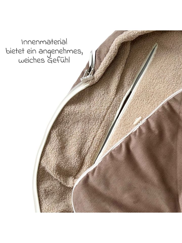 Kaiser Fleece-Fußsack Hima für Babyschalen & Babywannen in braun günstig kaufen onesize