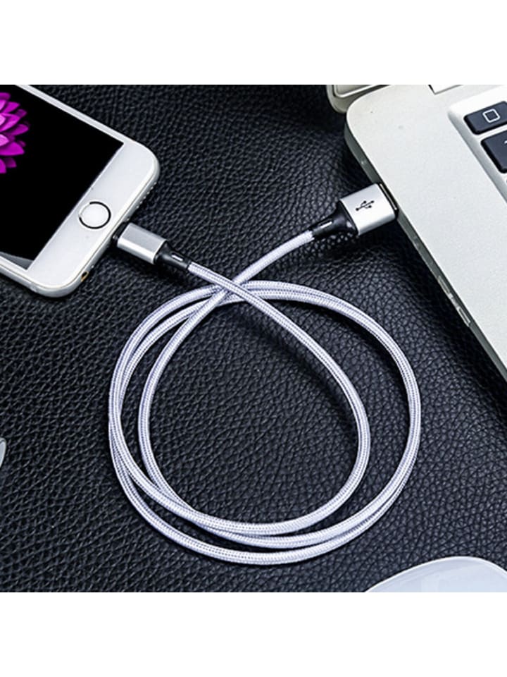 Wozinsky Ladekabel USB Kabel - iPhone Anschluss 2.4A 1m Weiß in Weiß günstig kaufen onesize
