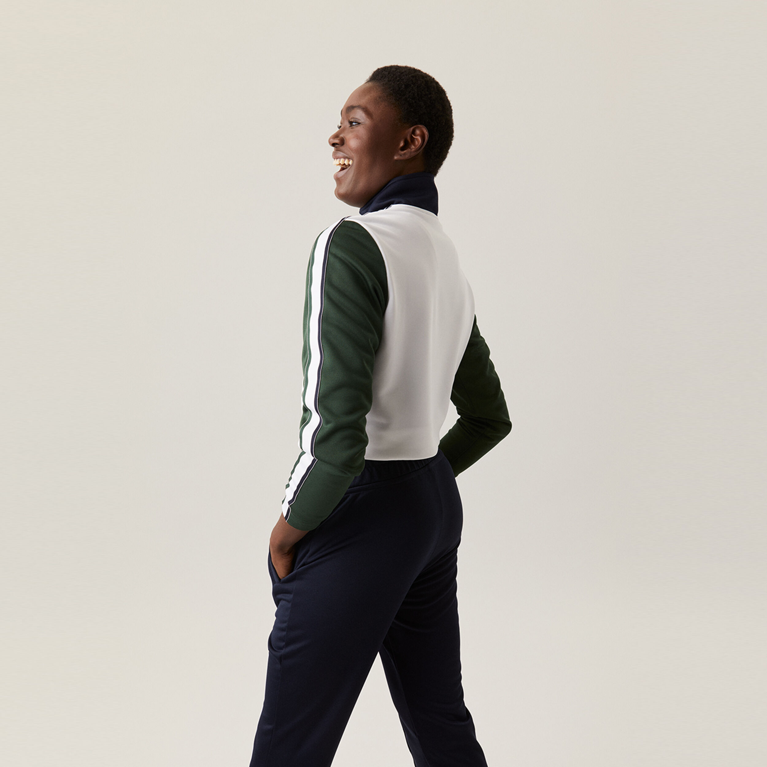 ACE Maggie Trainingsjacke Damen - Weiß, Dunkelgrün