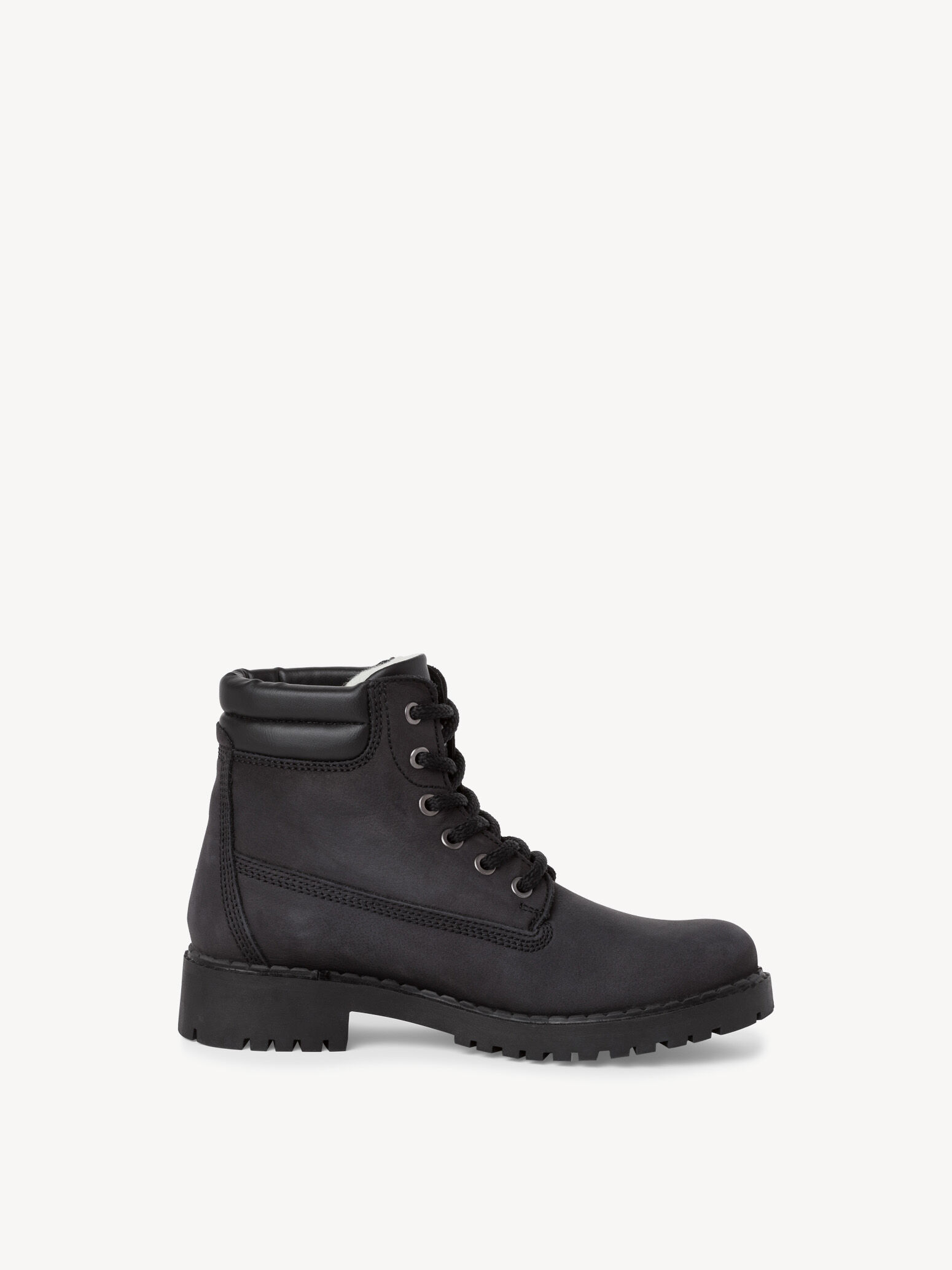 Bottine en cuir - noir doublure chaude