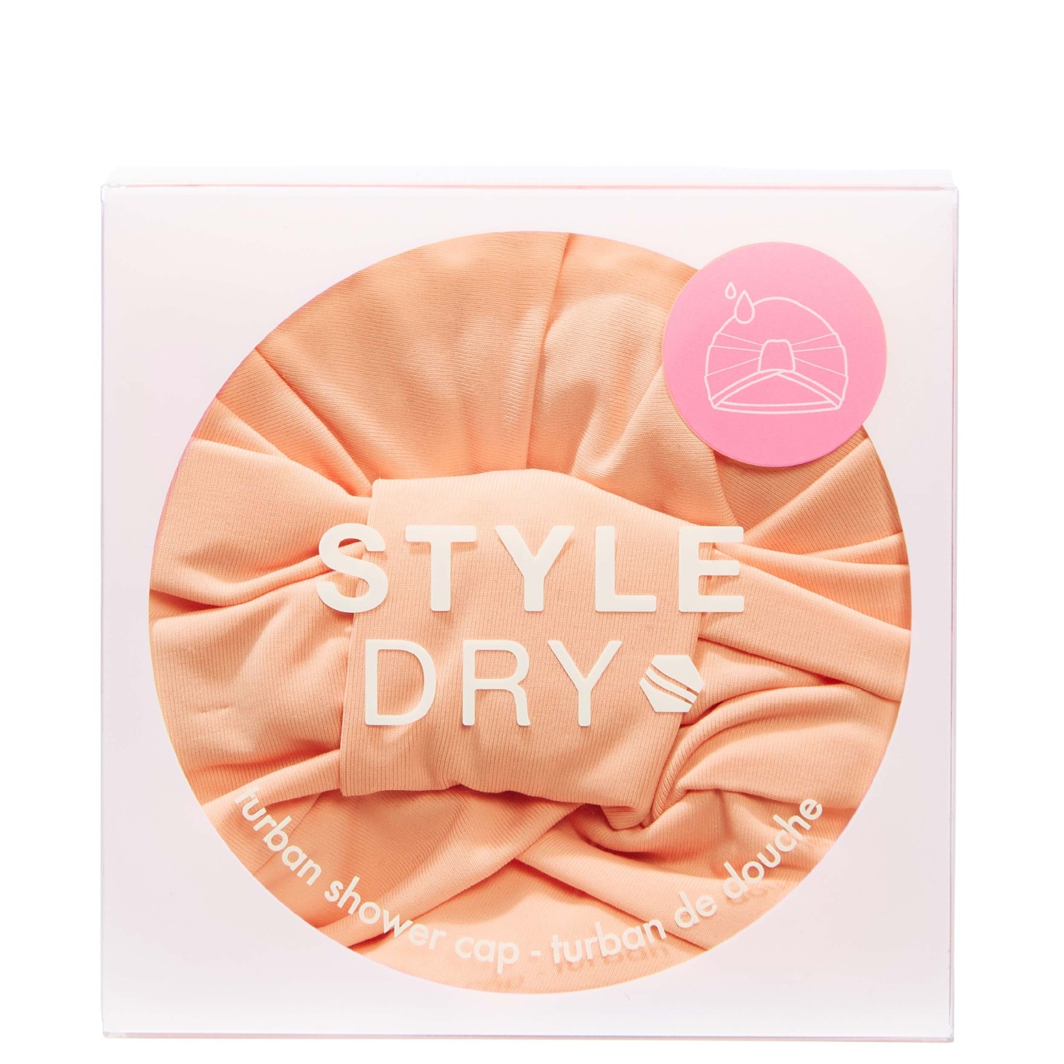Cască de duș Styledry cu turban, culoarea piersicii