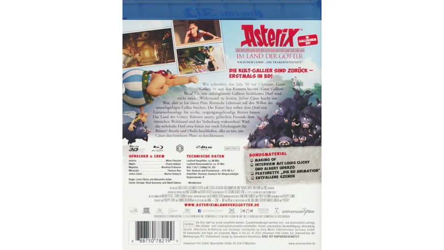 Asterix im Land der Götter  (inkl. 2D-Version)