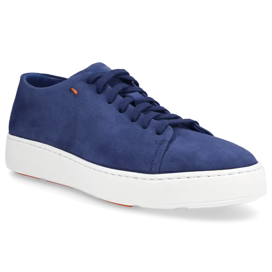 Santoni - Sneaker low 61032 Veloursleder - blau
