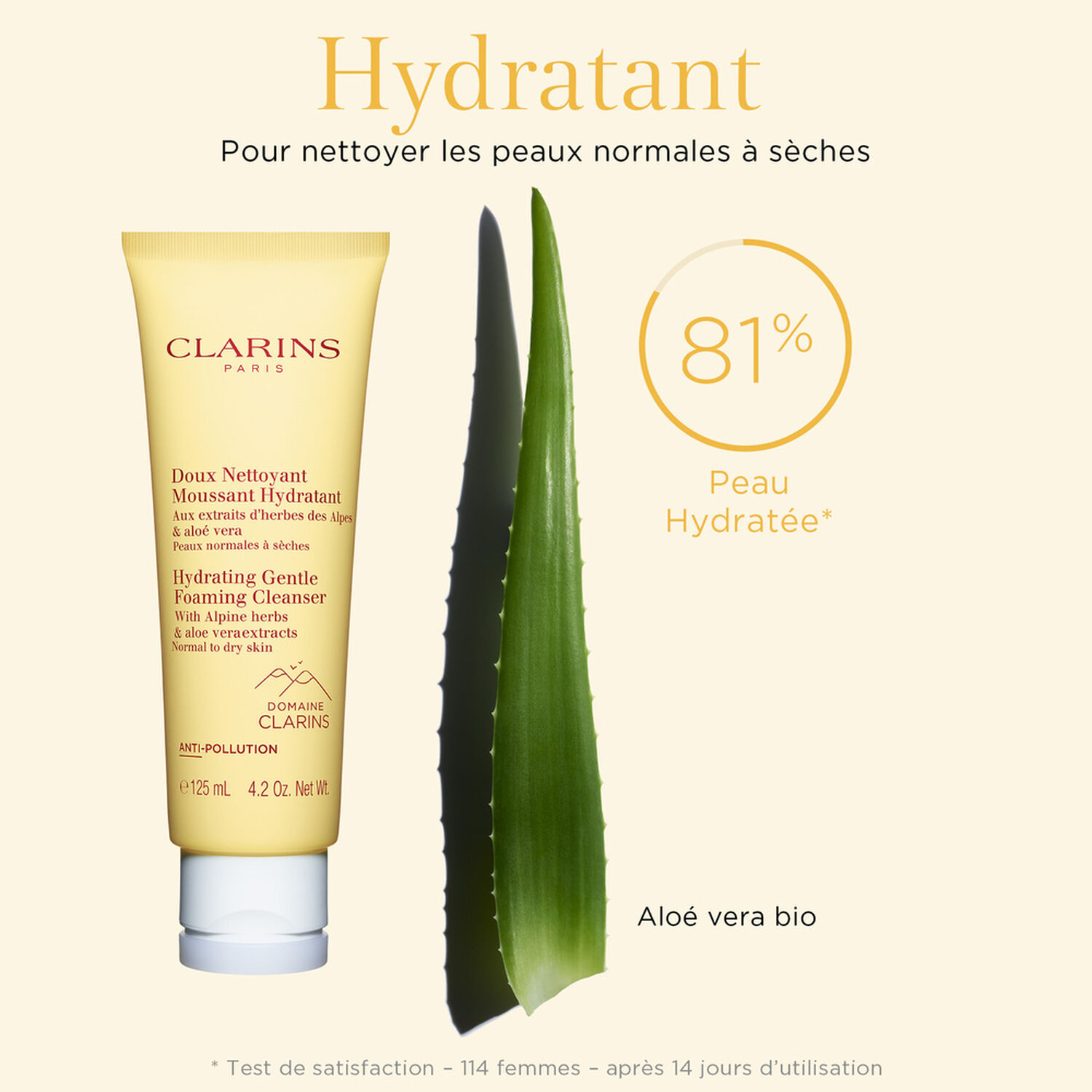 Clarins Doux Nettoyant Moussant Hydratant Peaux Sèches à Normales