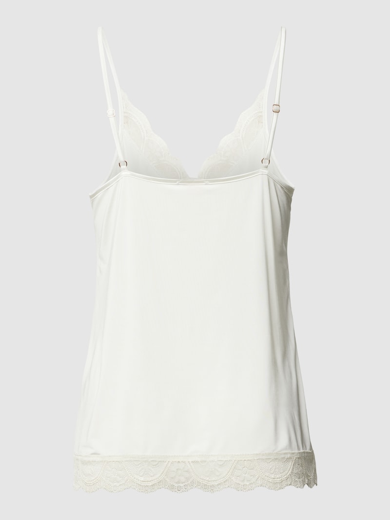 Unterhemd mit Spitzenbesatz Modell 'Camisole Poetry Fame' in offwhite