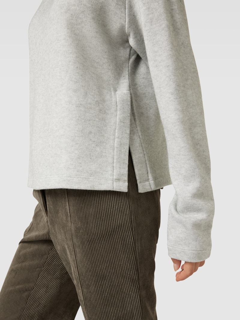 Sweatshirt in Melange-Optik Modell 'Gingy' in hellgrau meliert