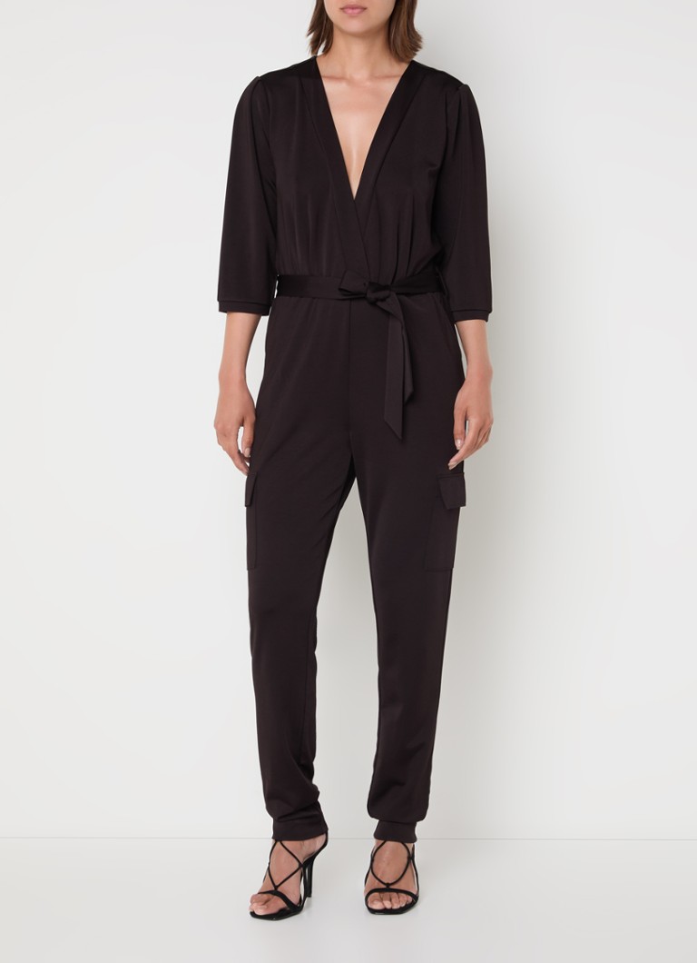 Claudia Sträter Tapered fit jumpsuit with side pockets and tie belt