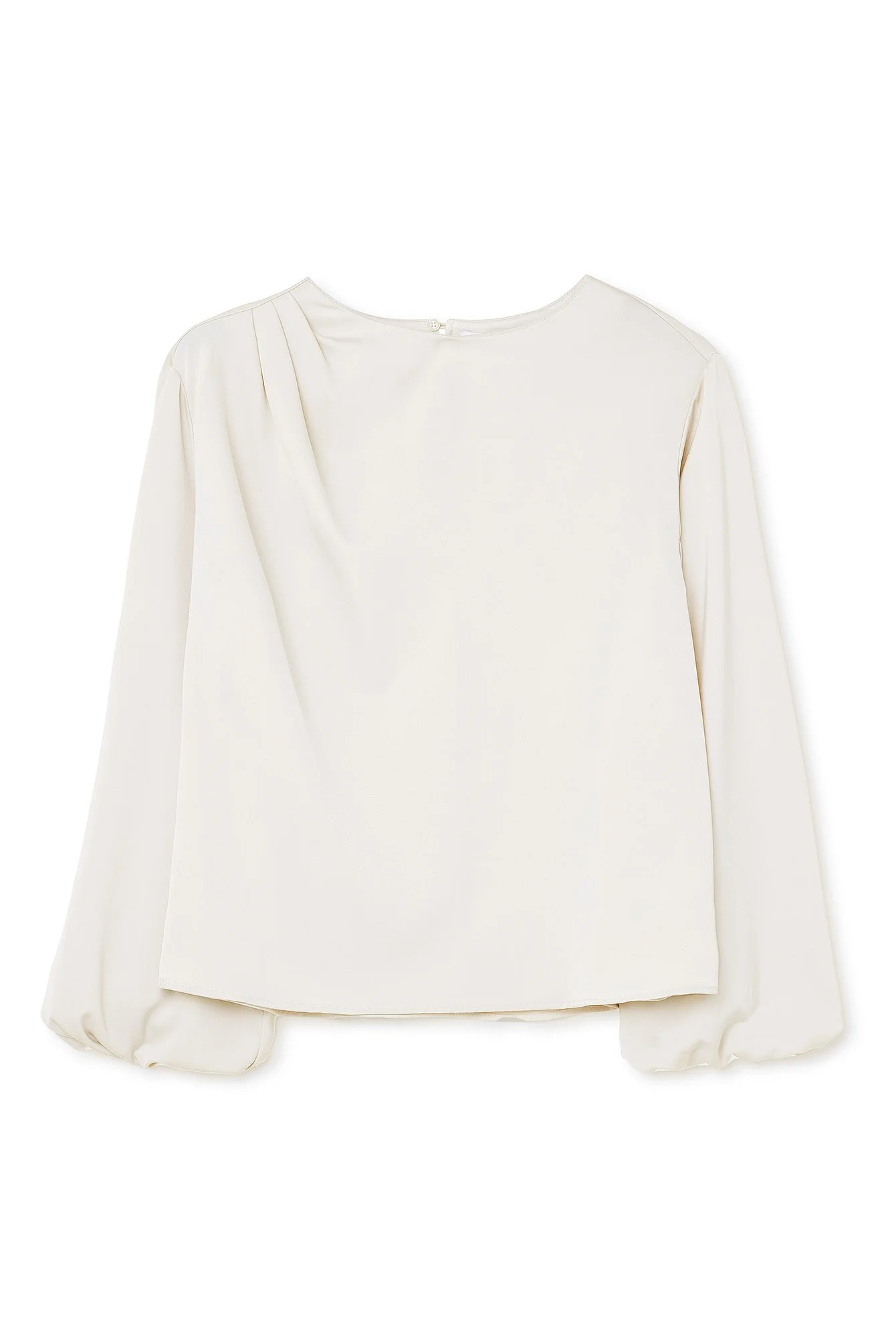 Drappierte Bluse mit Ballonärmeln