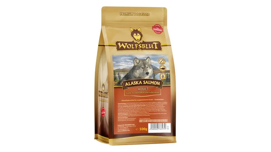 Wolfsblut Hundetrockenfutter Alaska Salmon - Lachs & Kartoffel 500 g