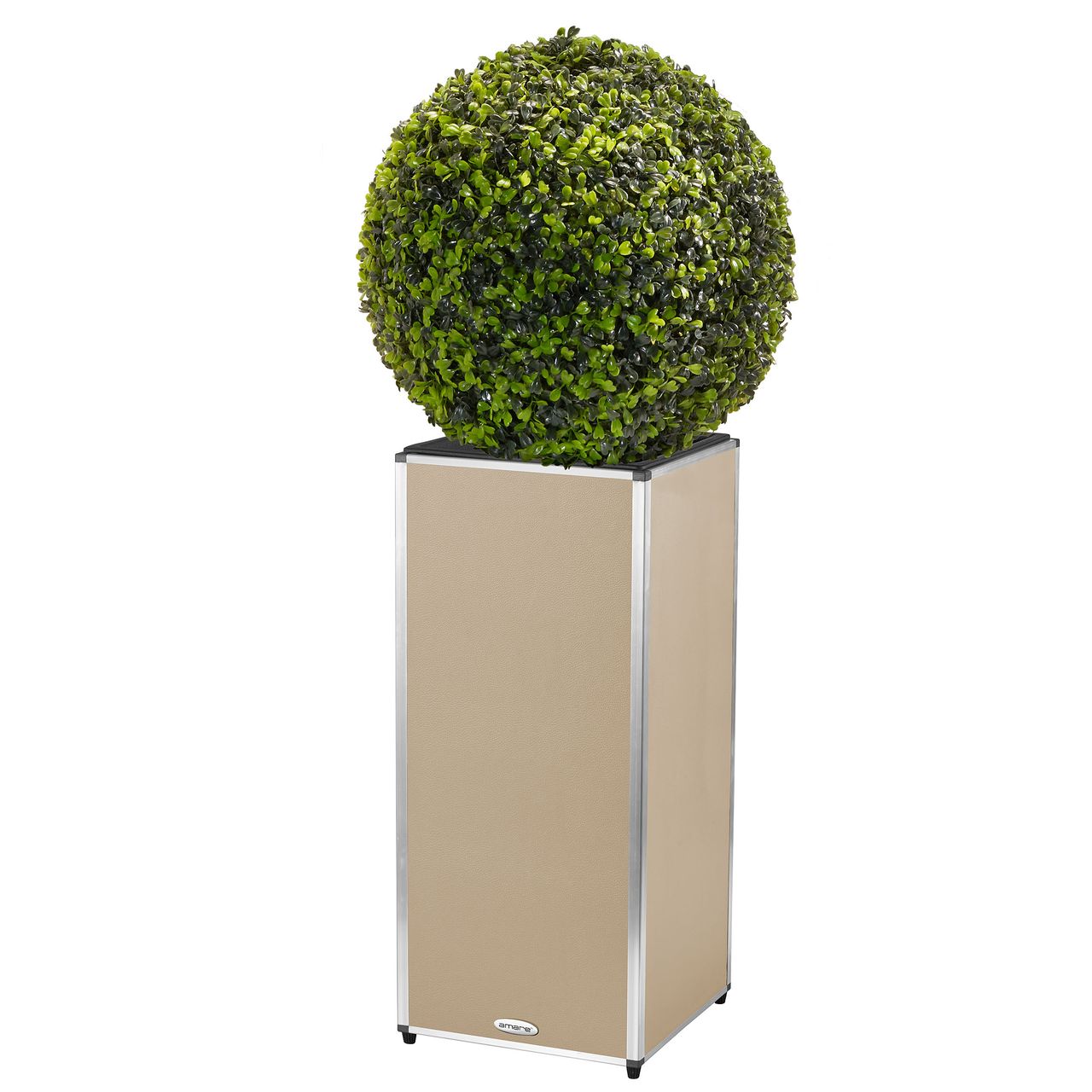 Weles AMARE Fiberglas Design Pflanzgefäß PUR 33 x 33 x 76 cm, beige