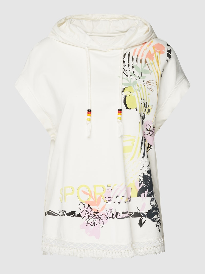 Sweatshirt mit Kapuze in offwhite