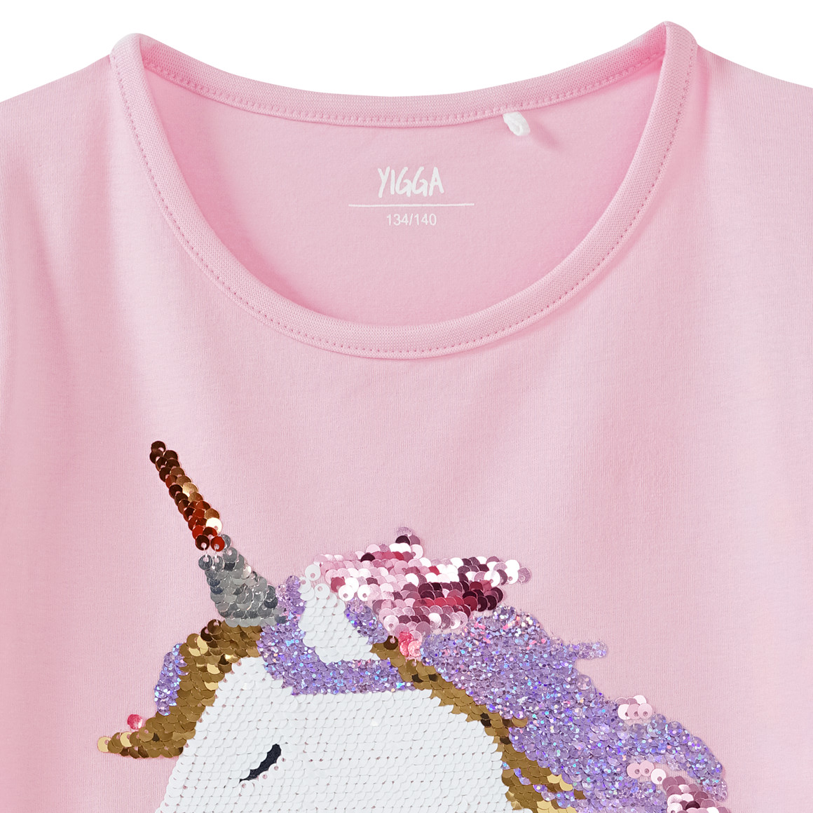 Mädchen T-Shirt mit Wendepailletten