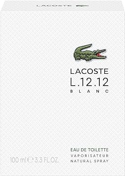 Lacoste L.12.12 Blanc Classic cologne Eau de Toilette Spray for Men 3.4 oz