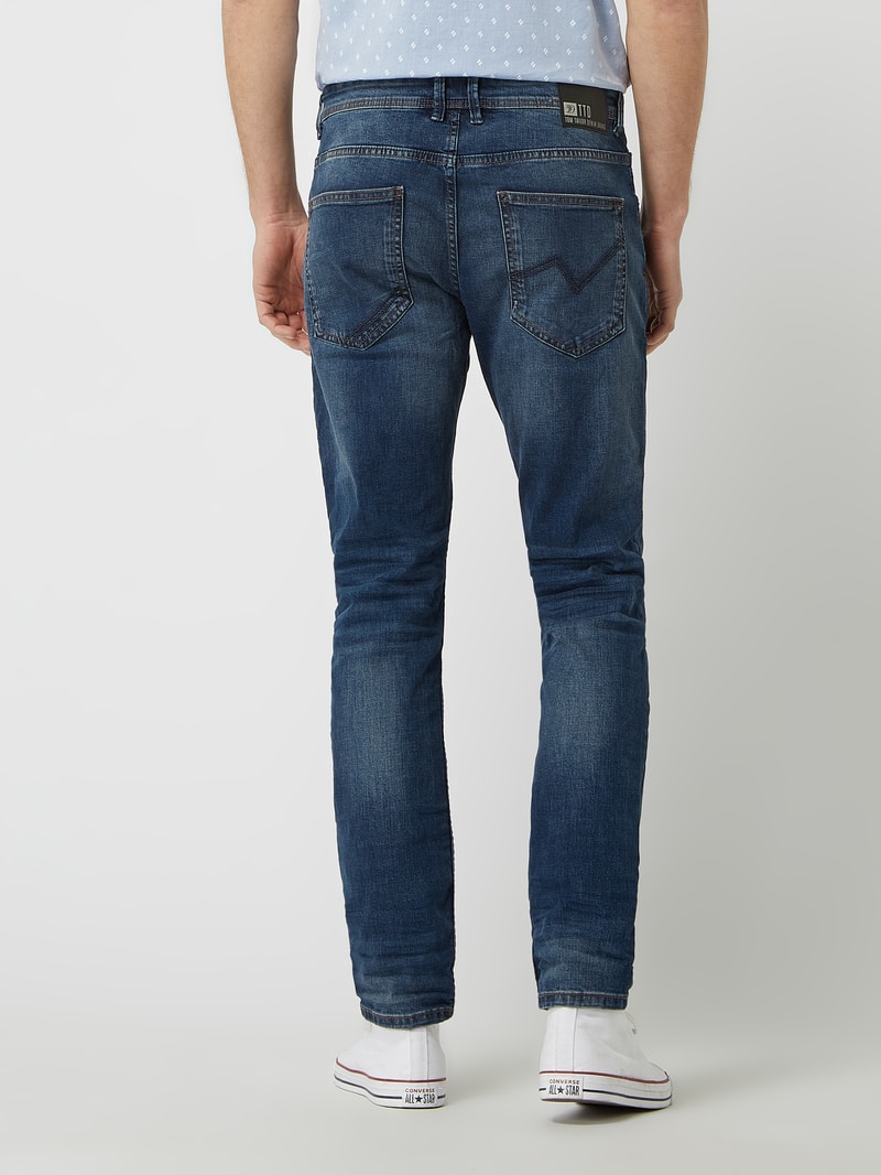 Straight Fit Jeans mit Stretch-Anteil Modell 'Aedan' in jeans