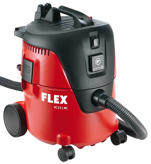 Flex-tools 409979 VC 21 L MC Odkurzacz bezpieczeństwa z ręcznym czyszczeniem filtra, 20 l, klasa L + 5 worków filtracyjnych