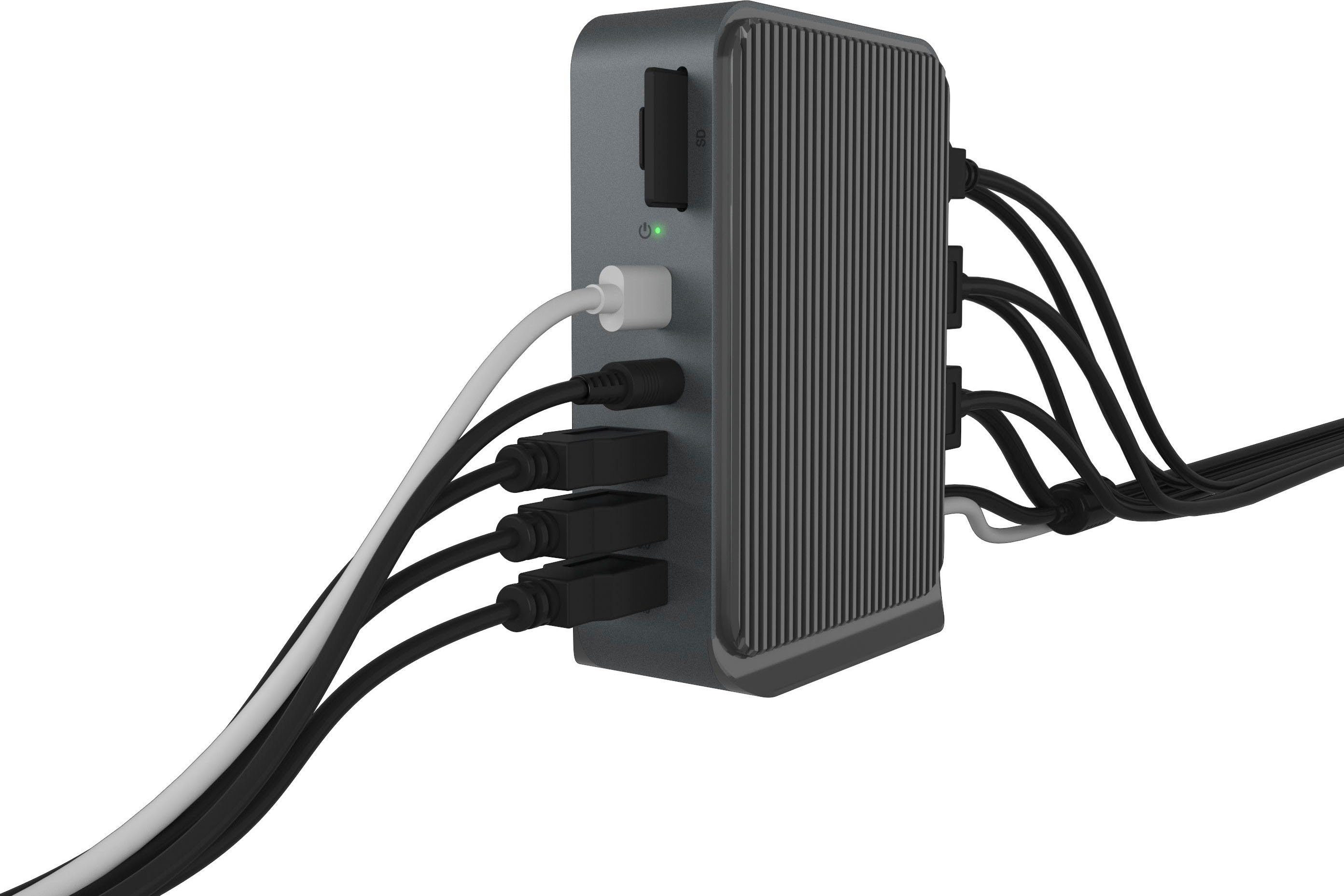 ICY BOX Laptop-Dockingstation ICY BOX USB 3.2 Gen 1 DockingStation, DisplayLink, 2x HDMI bis zu 2K@60 Hz