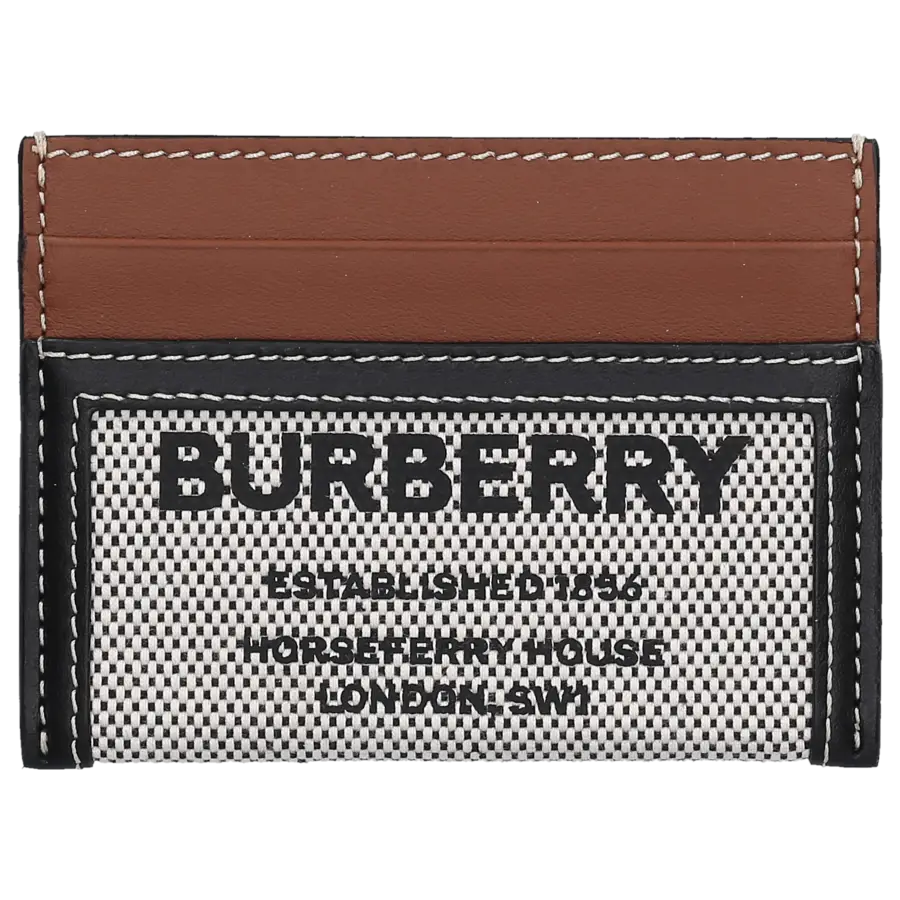 Burberry - Kreditkartenhalter SANDON Canvas - beige
