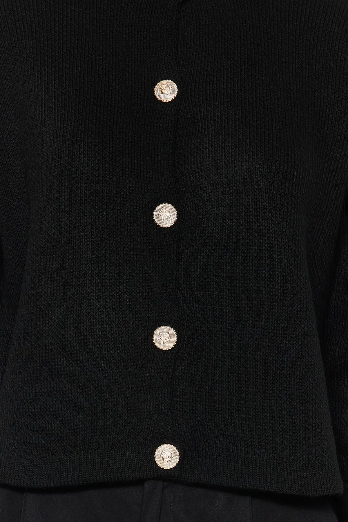 Trendyol Collection  Schwarzer Basic-Strickcardigan TWOAW24HI00090